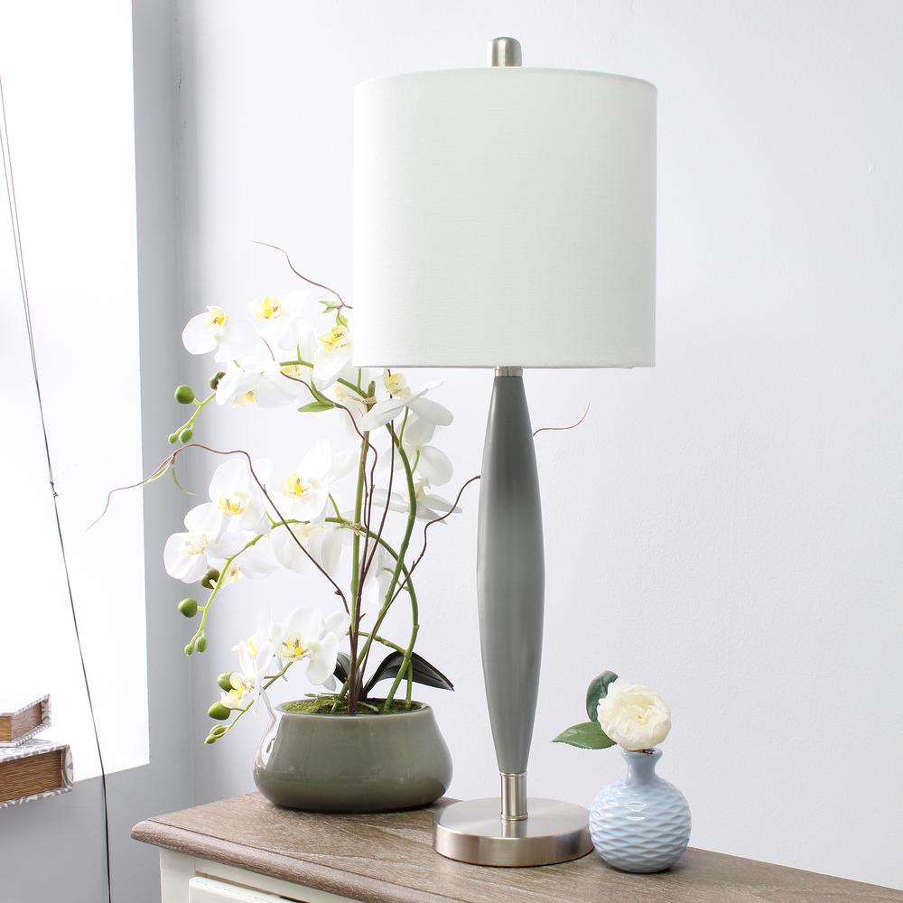 Elegant Designs Needle Stick Table Lamp, Gray. Picture 3