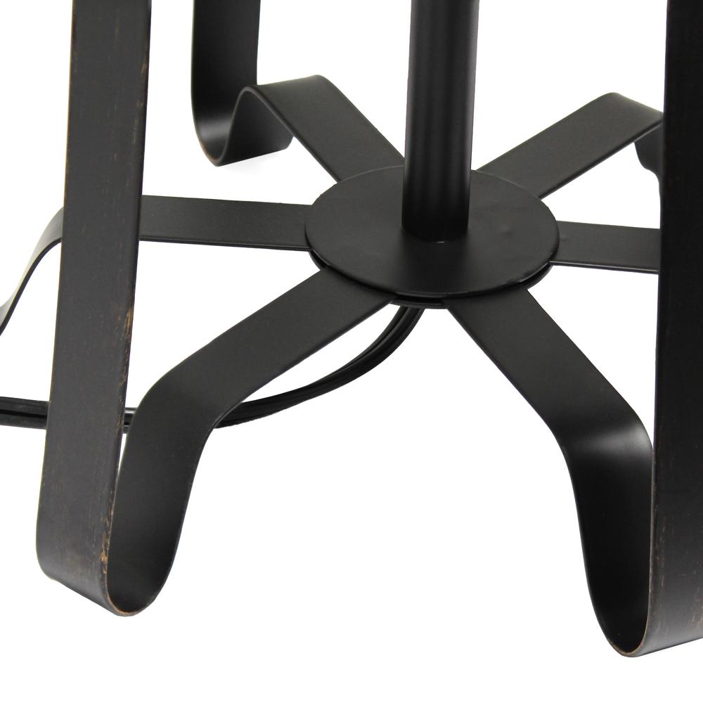 Simple Designs Metal Rail Table Lamp, Oil Rubbed Bronze. Picture 2