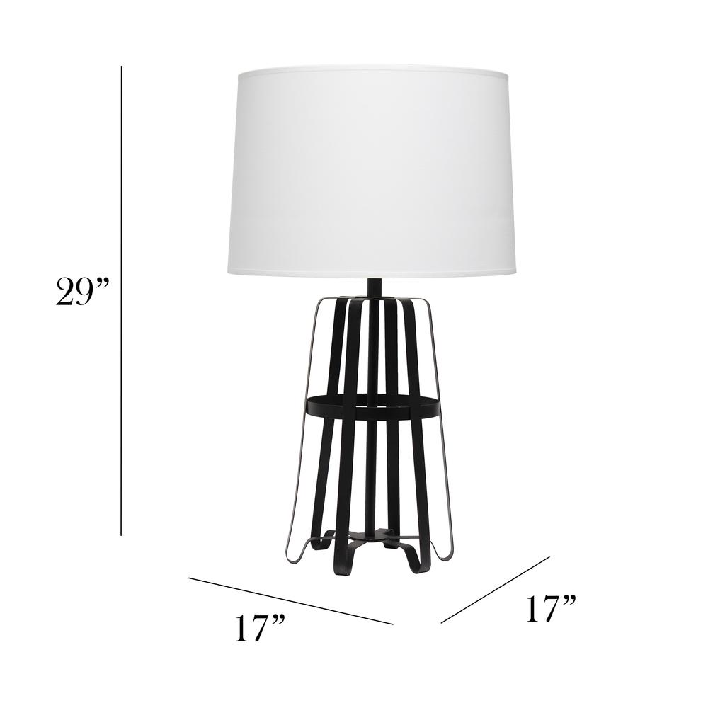 Simple Designs Metal Rail Table Lamp, Oil Rubbed Bronze. Picture 5
