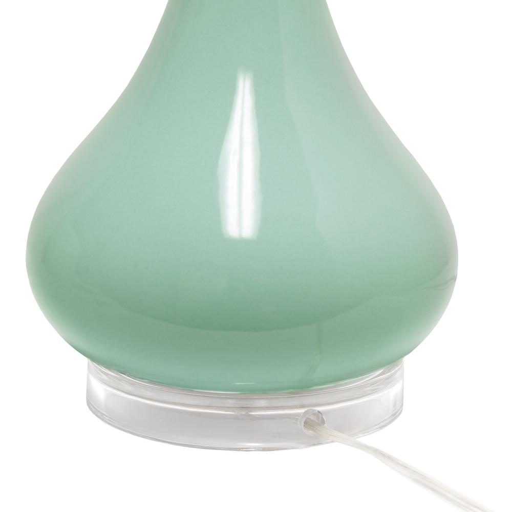 Elegant Designs Ceramic Tear Drop Shaped Table Lamp, Aqua. Picture 2