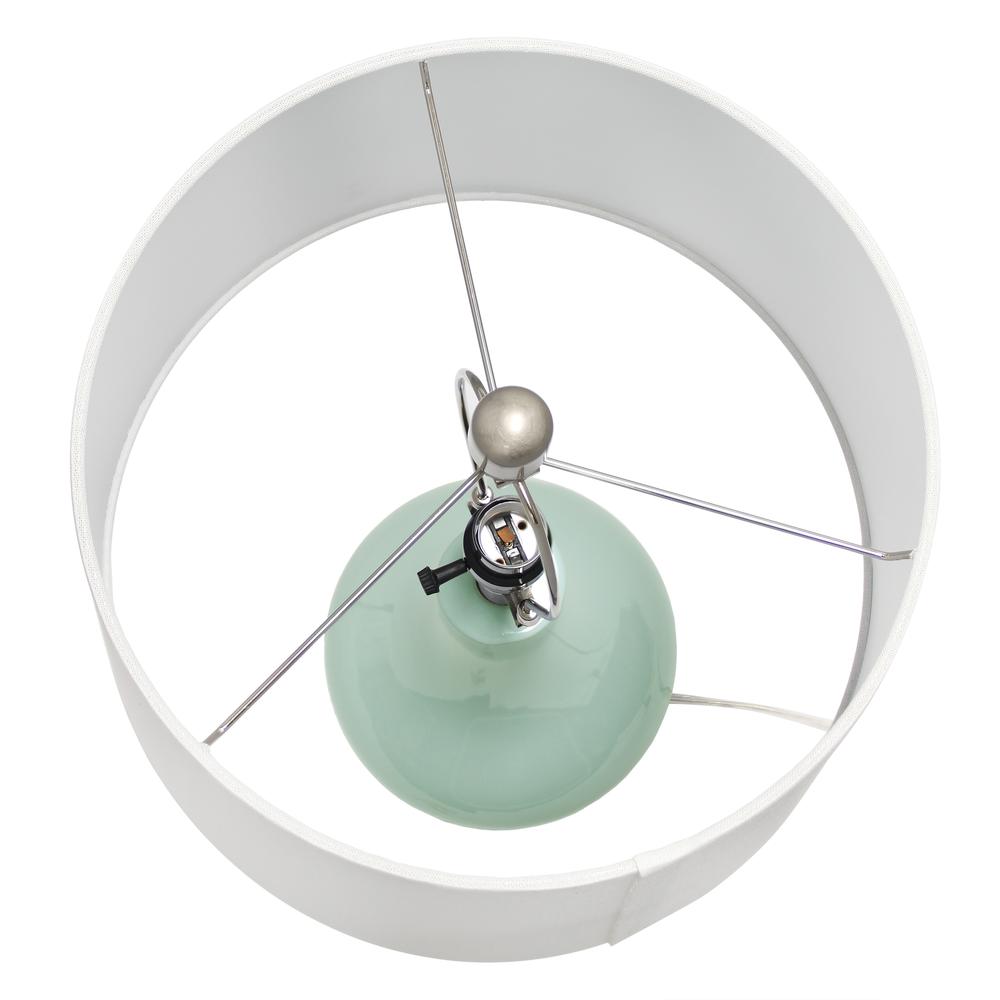 Elegant Designs Ceramic Tear Drop Shaped Table Lamp, Aqua. Picture 9