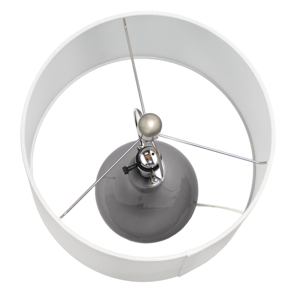 Elegant Designs Ceramic Tear Drop Shaped Table Lamp, Gray. Picture 9