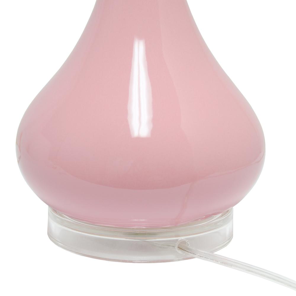 Ceramic Tear Drop Shaped Table Lamp, Rose Pink. Picture 2