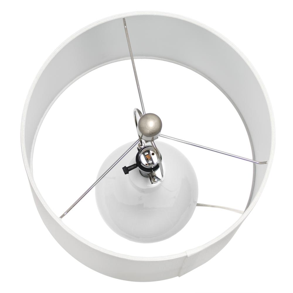 Elegant Designs Ceramic Tear Drop Shaped Table Lamp, White. Picture 9
