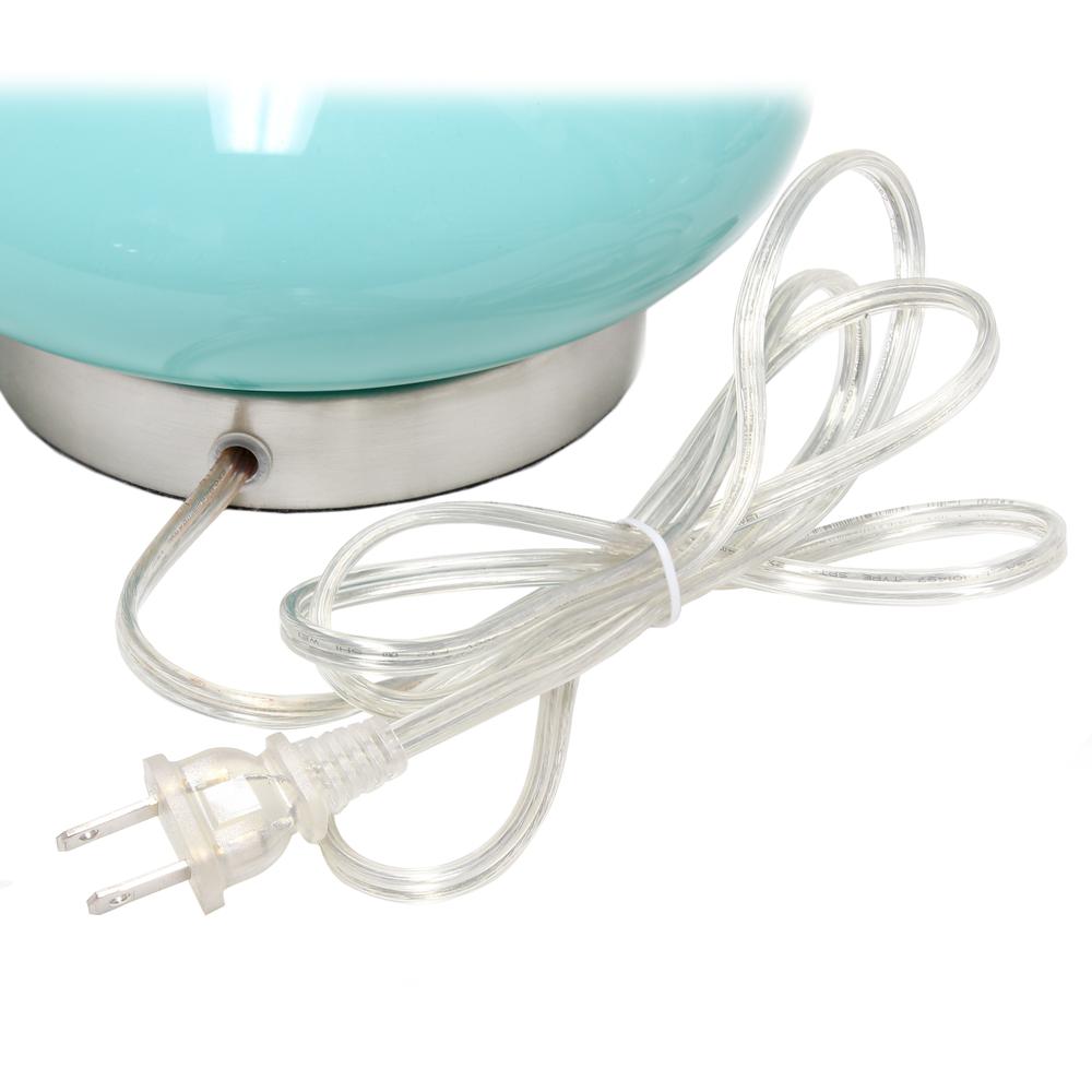 Elegant Designs Contemporary Curved Glass Table Lamp, Seafoam. Picture 2