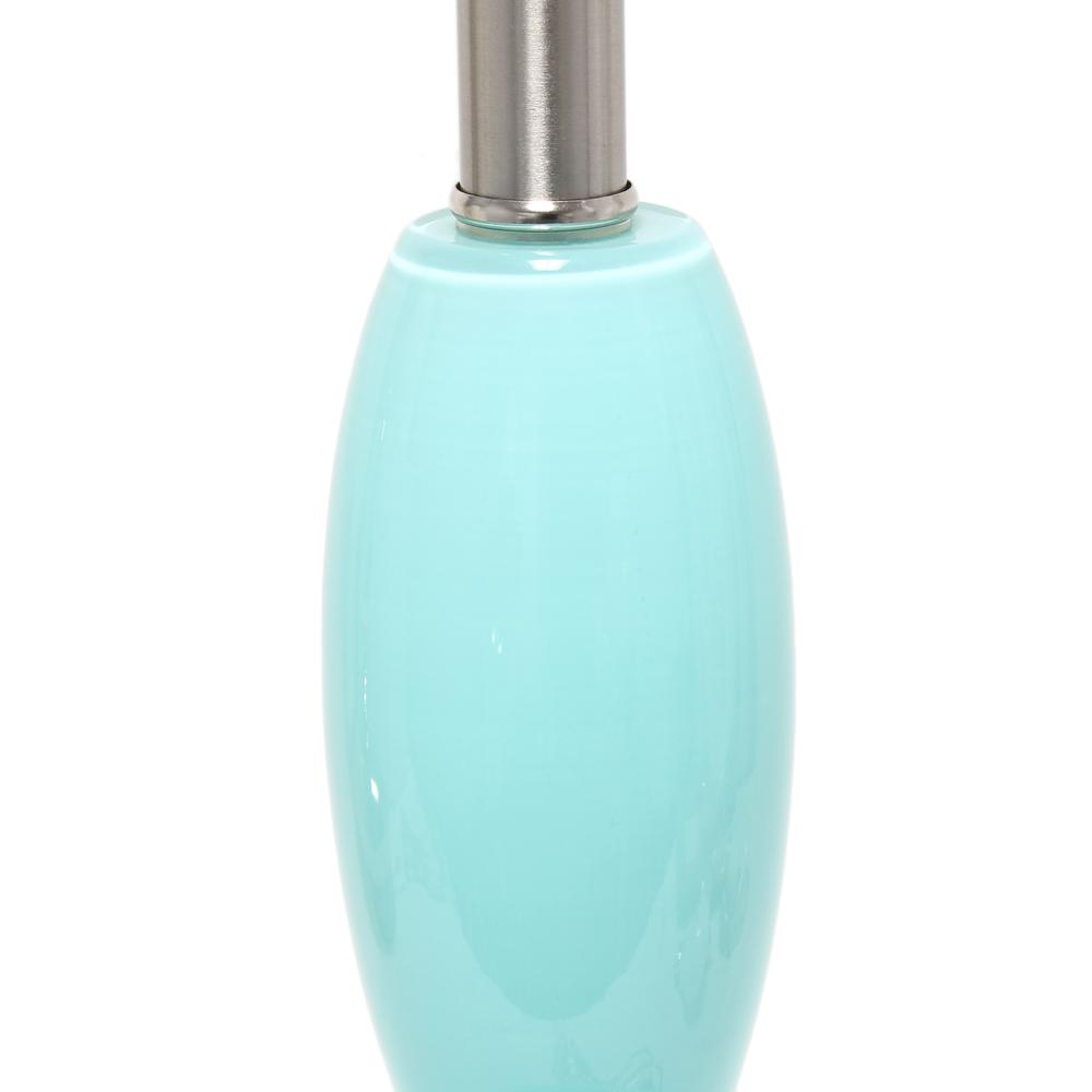Elegant Designs Contemporary Curved Glass Table Lamp, Seafoam. Picture 3