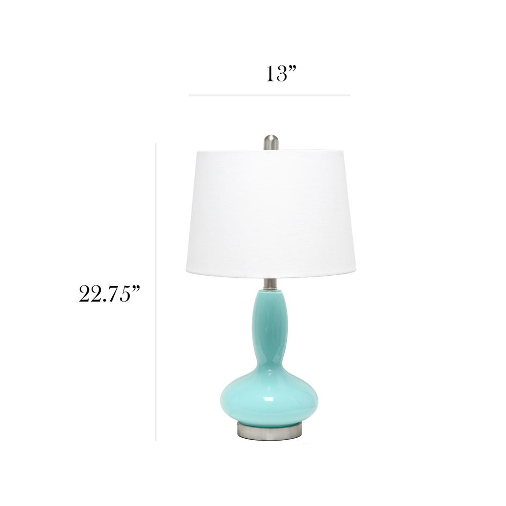 Elegant Designs Contemporary Curved Glass Table Lamp, Seafoam. Picture 5