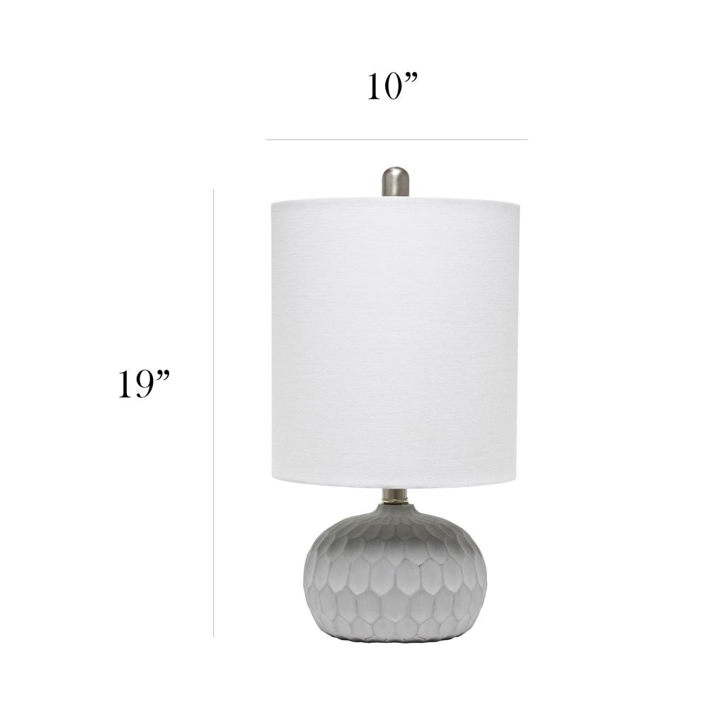 Elegant Designs Cement Base Table Lamp with Long Drum Shade. Picture 5