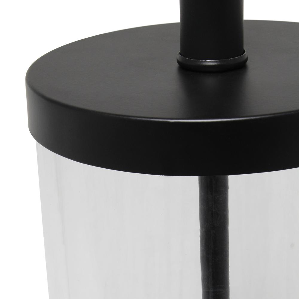 Elegant Designs Enclosed Glass Table Lamp, Black. Picture 5
