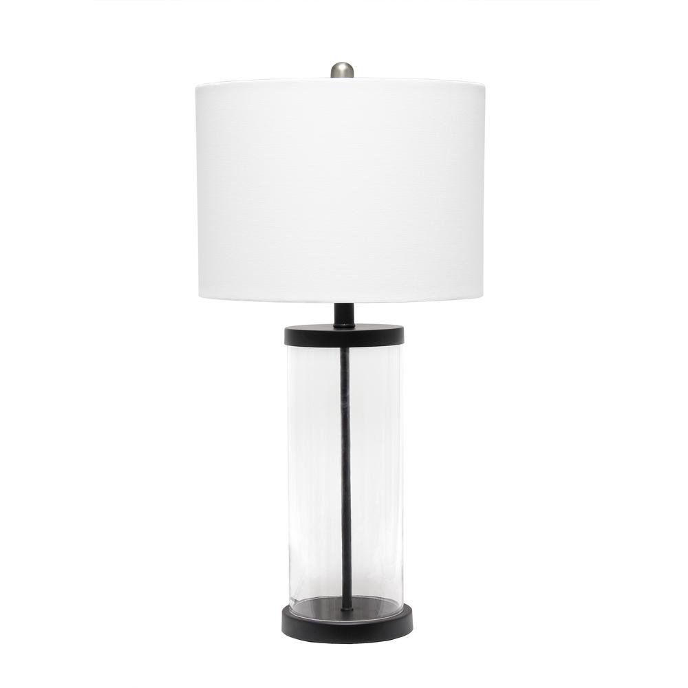Elegant Designs Enclosed Glass Table Lamp, Black. Picture 7