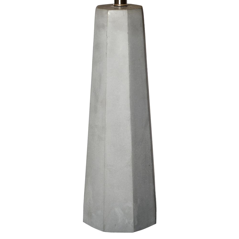 Elegant Designs Concrete Table Lamp with Fabric Shade. Picture 4