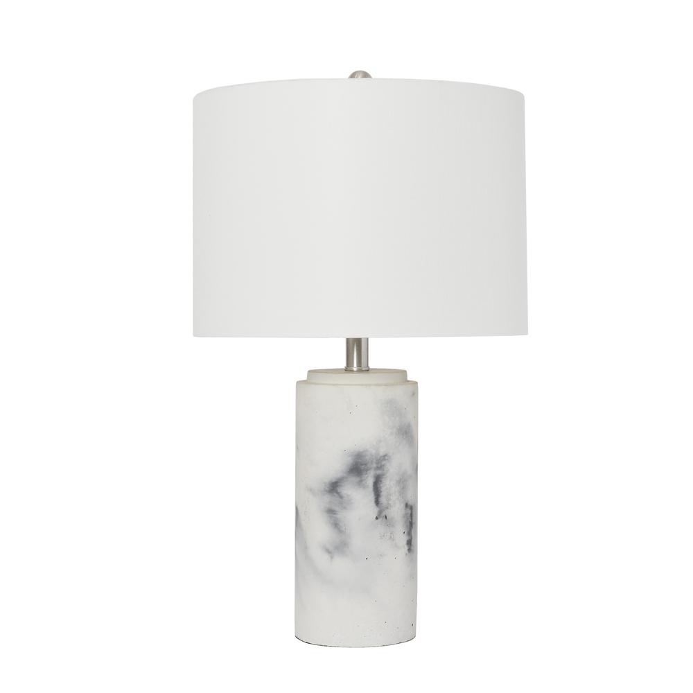 Elegant Designs Marble Table Lamp with Fabric Shade. Picture 6
