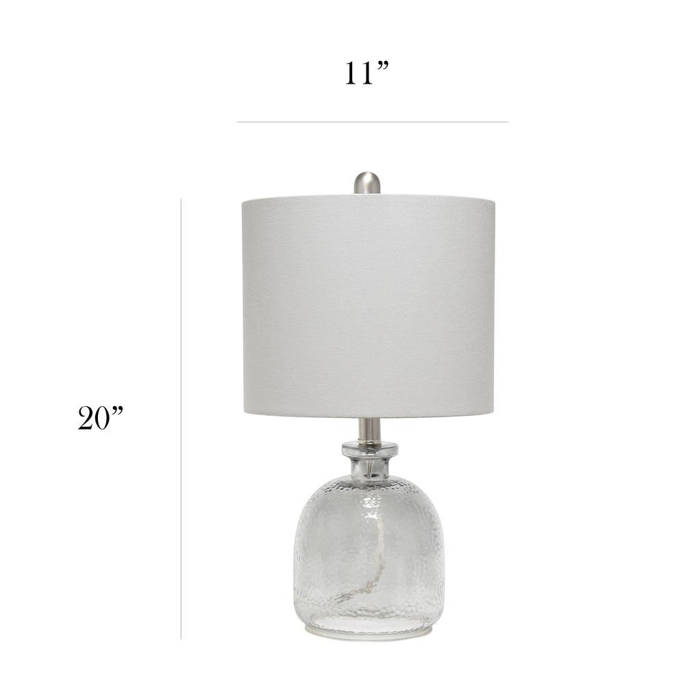 Elegant Designs Textured Glass Table Lamp, Gray. Picture 4