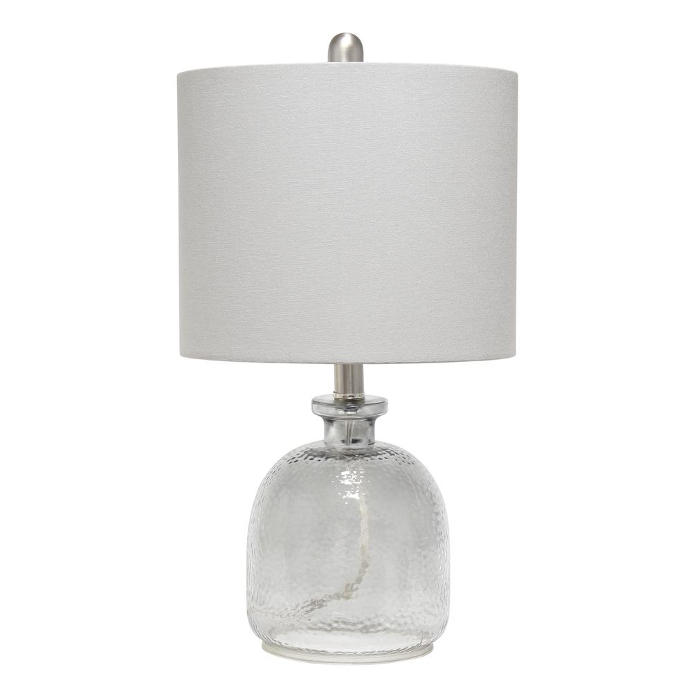 Elegant Designs Textured Glass Table Lamp, Gray. Picture 7