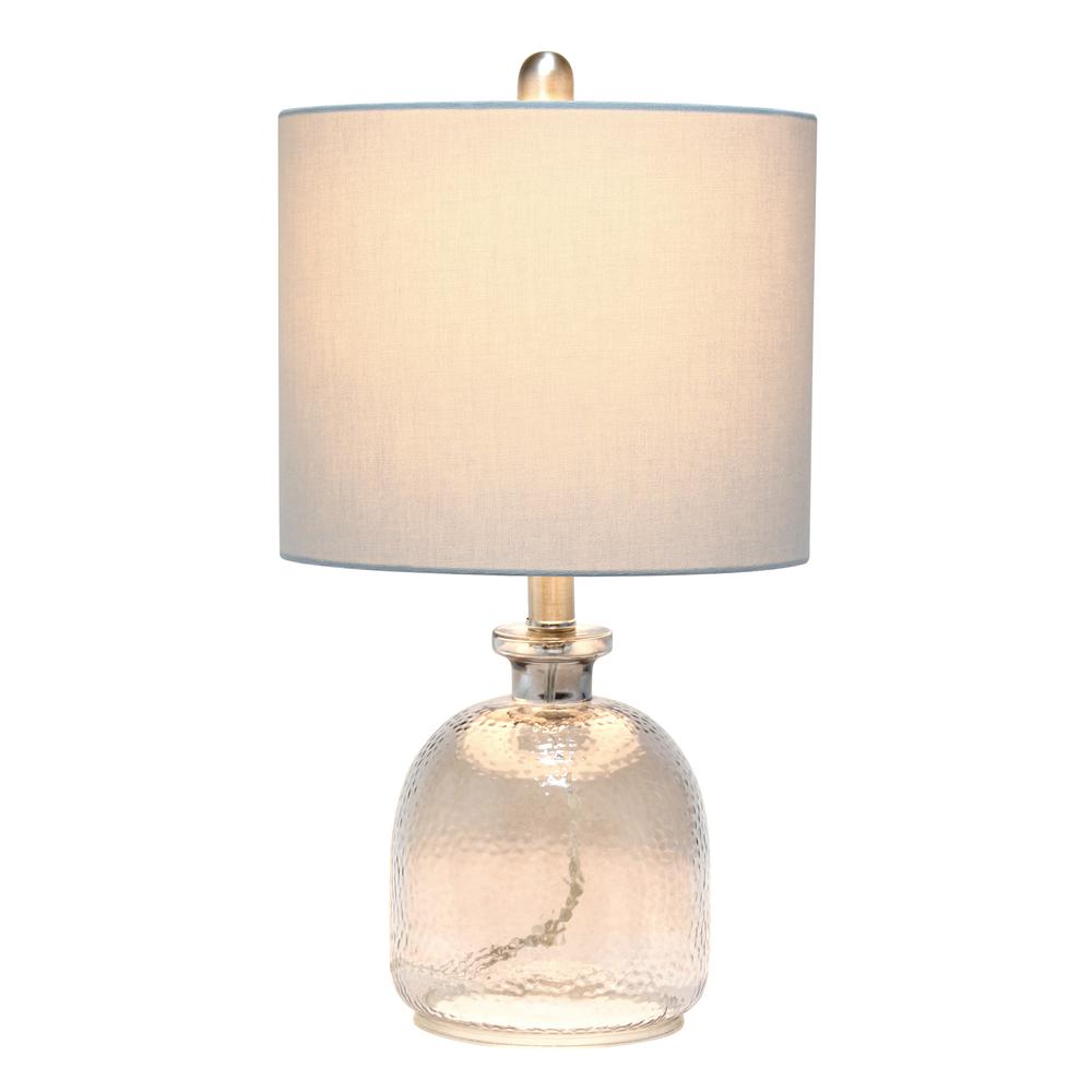 Elegant Designs Textured Glass Table Lamp, Gray. Picture 1