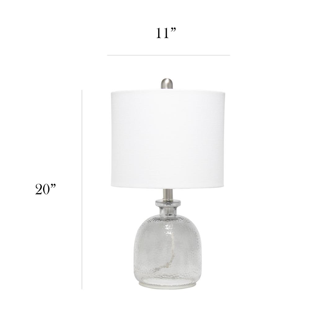Textured Glass Table Lamp, White. Picture 5