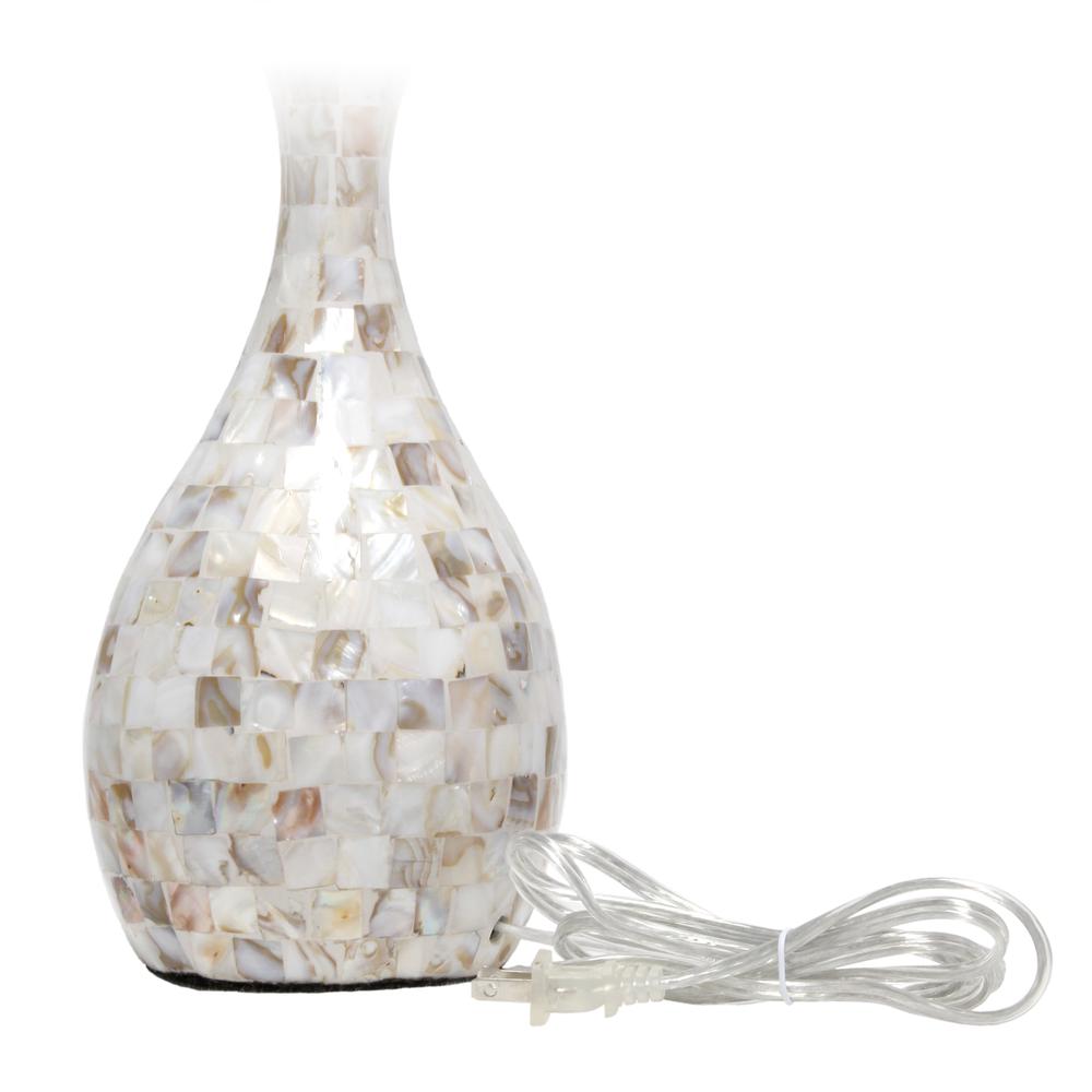 Elegant Designs Seashell Mosaic Look Table Lamp. Picture 2