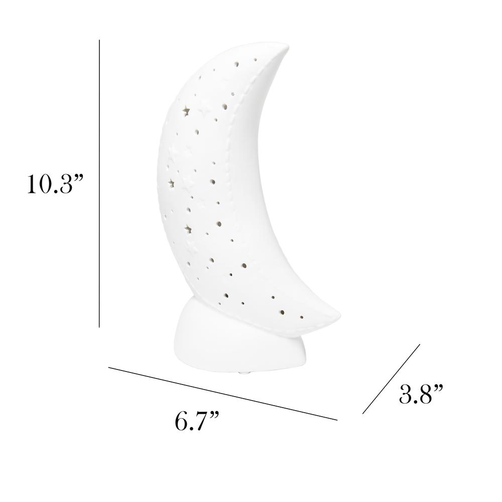 Simple Designs Porcelain Moon Shaped Table Lamp