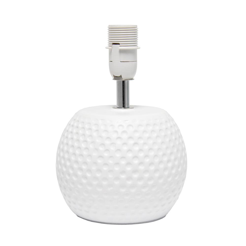 Studded Texture Ceramic Table Lamp, White. Picture 7