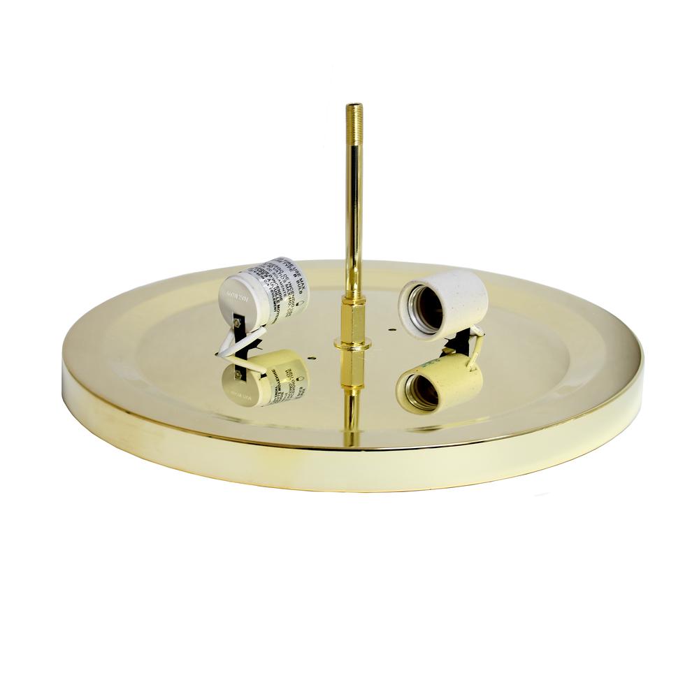 Lalia Home Crystal Glam 2 Light Ceiling Flush Mount, Gold. Picture 8