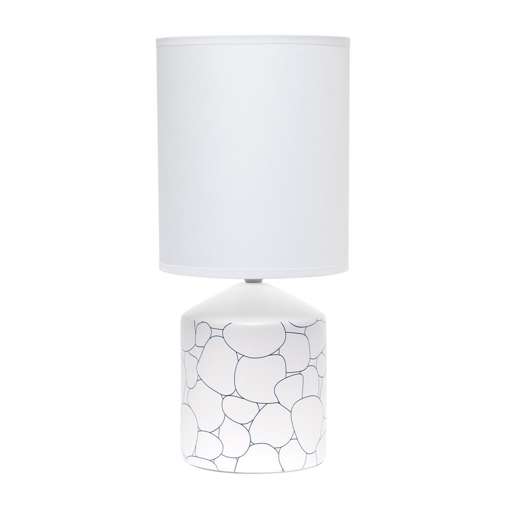 Fresh Prints Table Lamp, Blue Stone. Picture 1