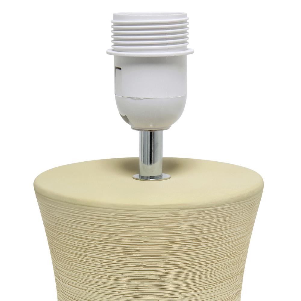 Ceramic Hourglass Table Lamp, Beige. Picture 6