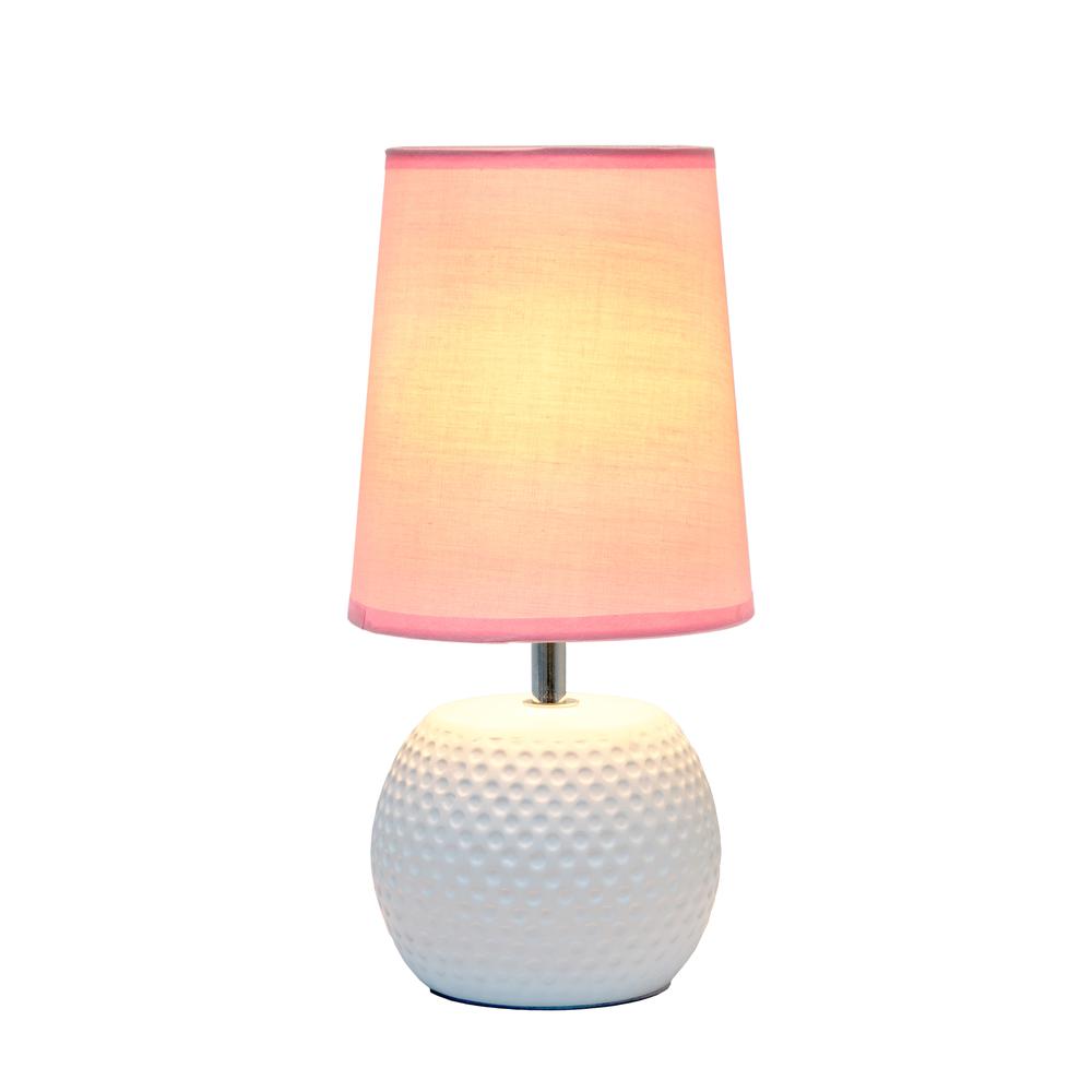 Studded Texture Ceramic Table Lamp, Pink. Picture 2