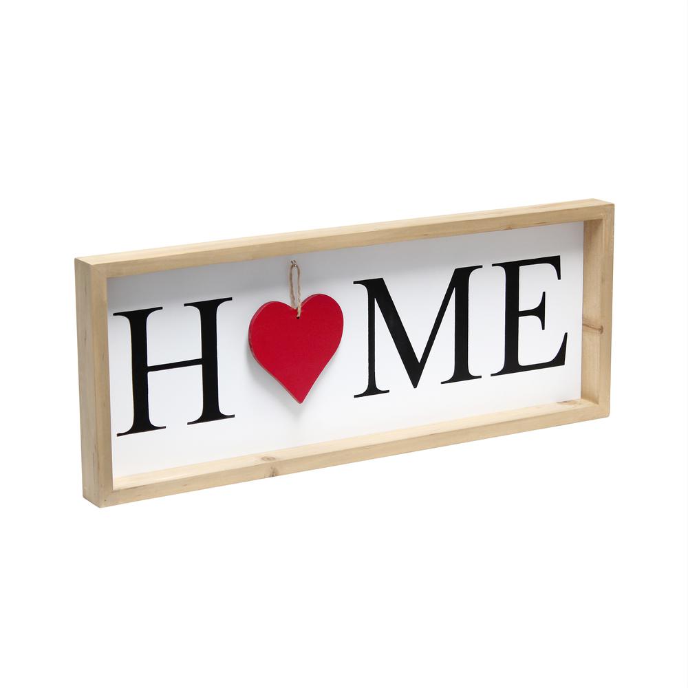 Rustic Farmhouse Wooden Symbol "Home" Frame with 12 OrnamentsNatural. Picture 4