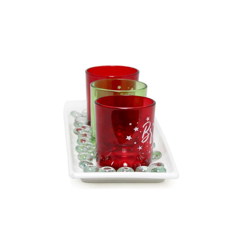 Merry & Bright Christmas Candle Set of 3. Picture 2