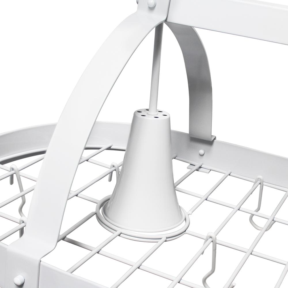 Elegant Designs White 2 Light Kitchen Pot Rack with Downlights. Picture 2