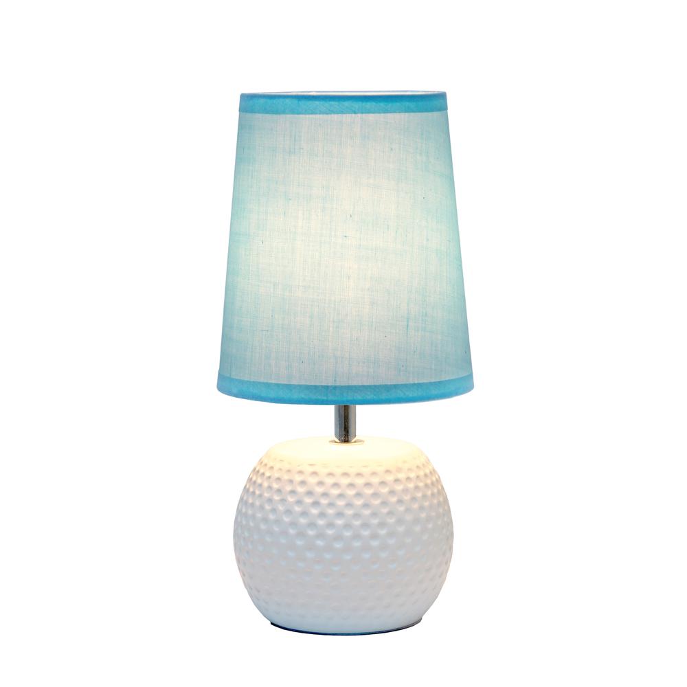 Studded Texture Ceramic Table Lamp, Blue. Picture 2
