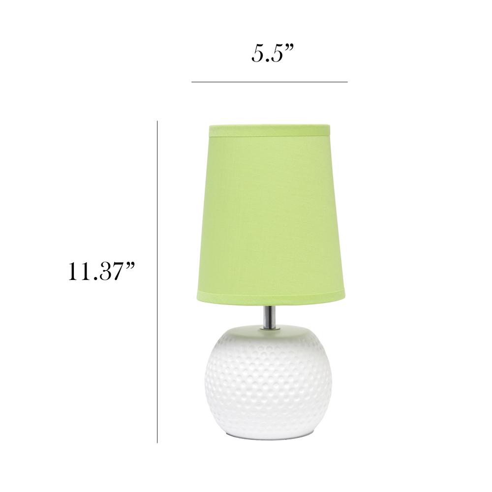 Studded Texture Ceramic Table Lamp, Green. Picture 3