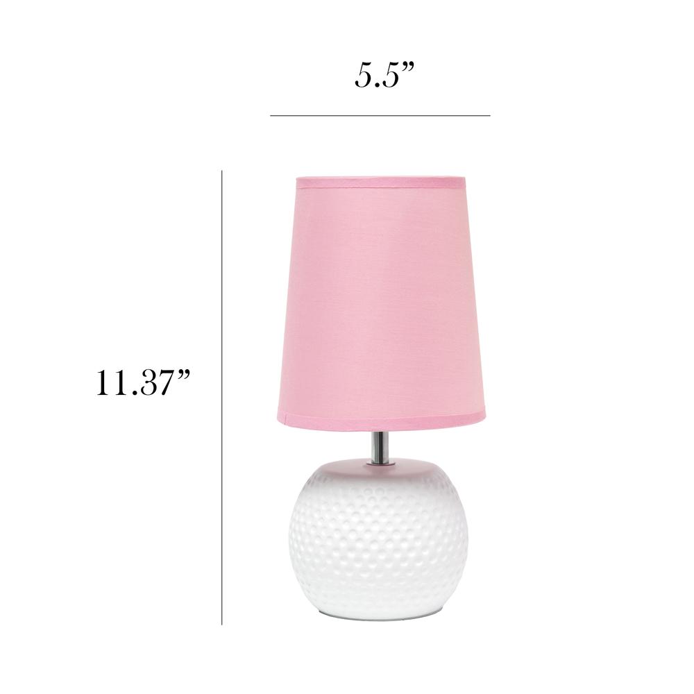 Studded Texture Ceramic Table Lamp, Pink. Picture 3