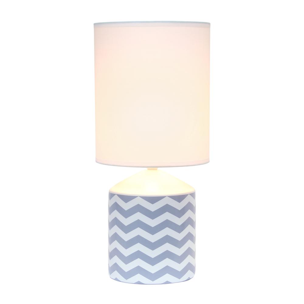 Fresh Prints Table Lamp, Gray Waves. Picture 2