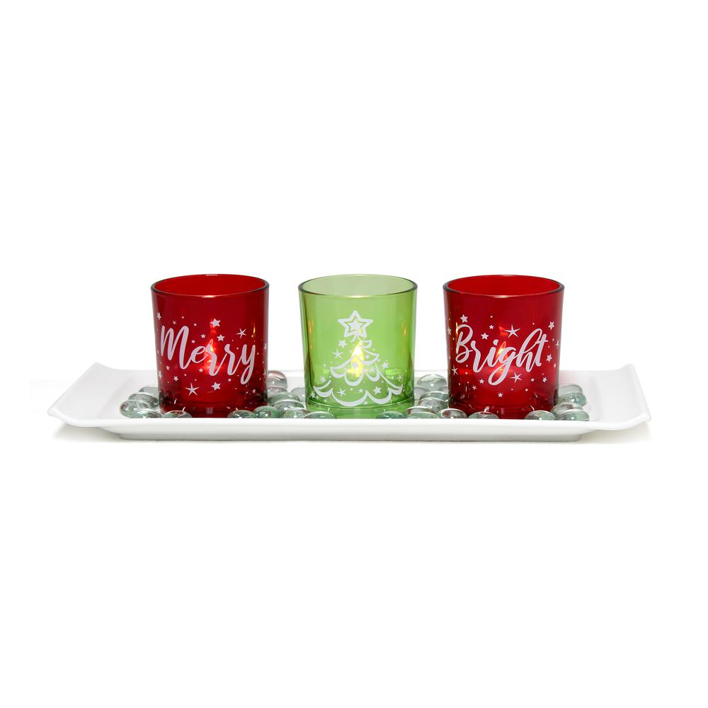 Merry & Bright Christmas Candle Set of 3. Picture 5