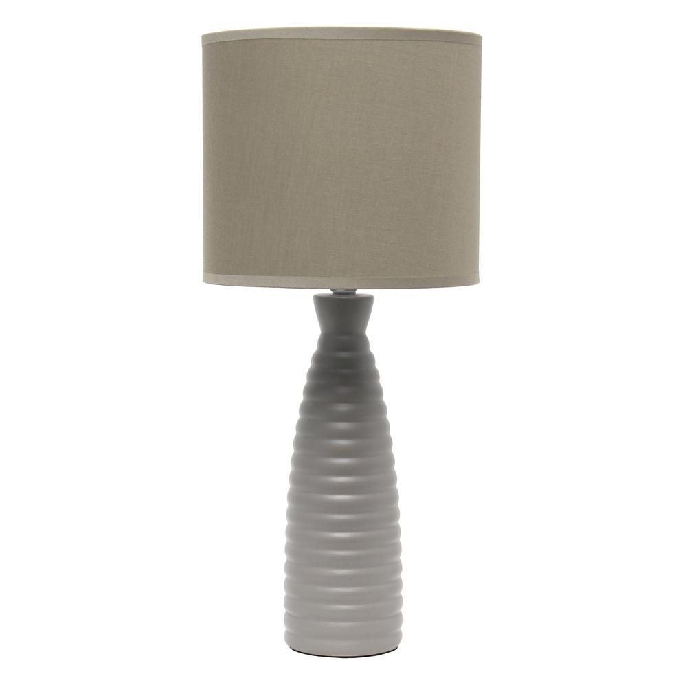 Alsace Bottle Table Lamp, Taupe. Picture 1
