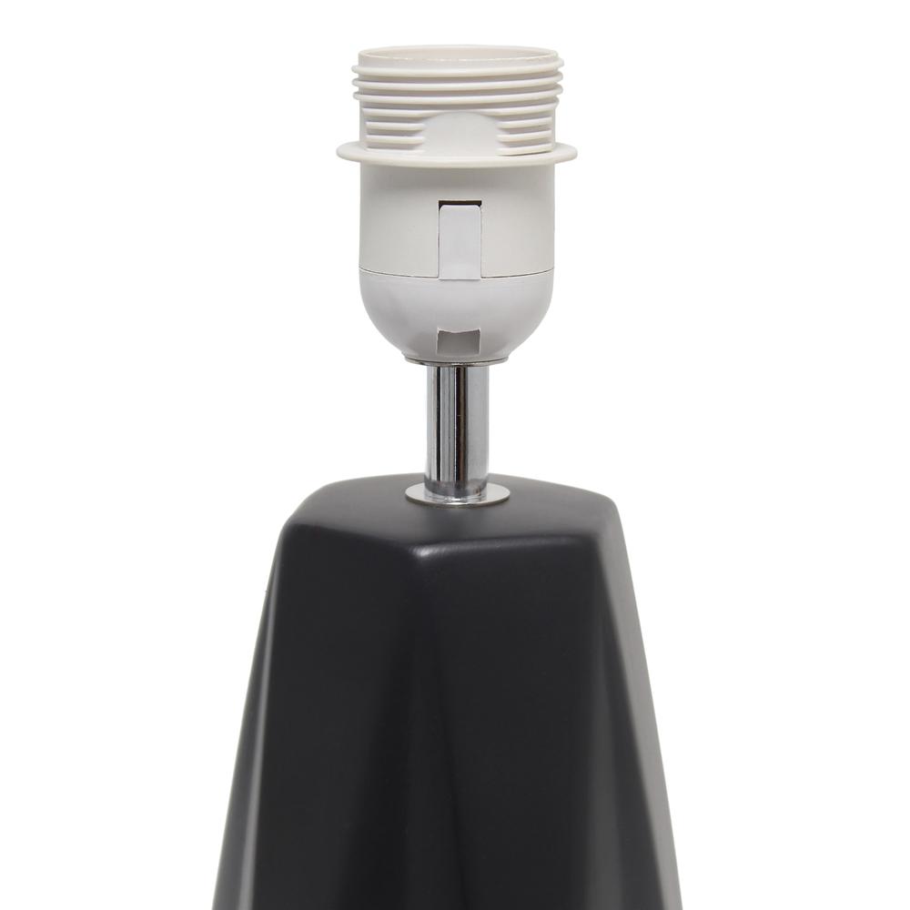 Ceramic Prism Table Lamp, Black. Picture 6