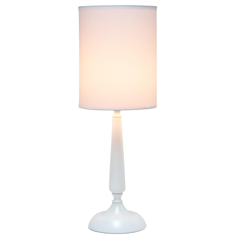 Traditional Candlestick Table Lamp, White. Picture 2