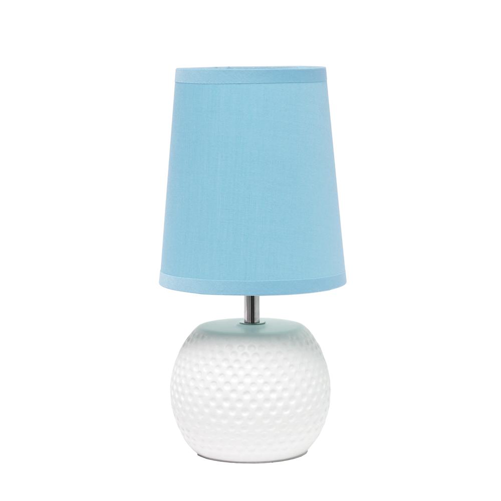 Studded Texture Ceramic Table Lamp, Blue. Picture 1
