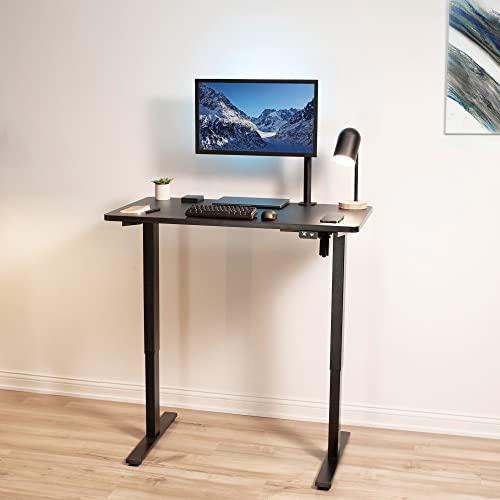 43-inch Electric Height Adjustable 43 x 24 inch Stand Up Desk, Light Wood. Picture 8