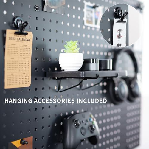 Steel Clamp-on Desk Pegboard, 60 x 24 inch Privacy Panel, Magnetic Peg Board. Picture 5