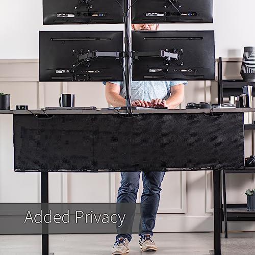 Black 71 inch Under Desk Privacy and Cable Management Organizer Sleeve. Picture 5