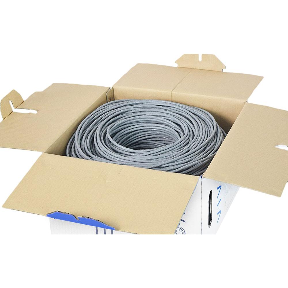 VIVO Gray 1,000ft Bulk Cat6, CCA Ethernet Cable, 23 AWG, UTP Pull Box, Cat-6 Wire, Indoor, Network Installations CABLE-V004. Picture 7