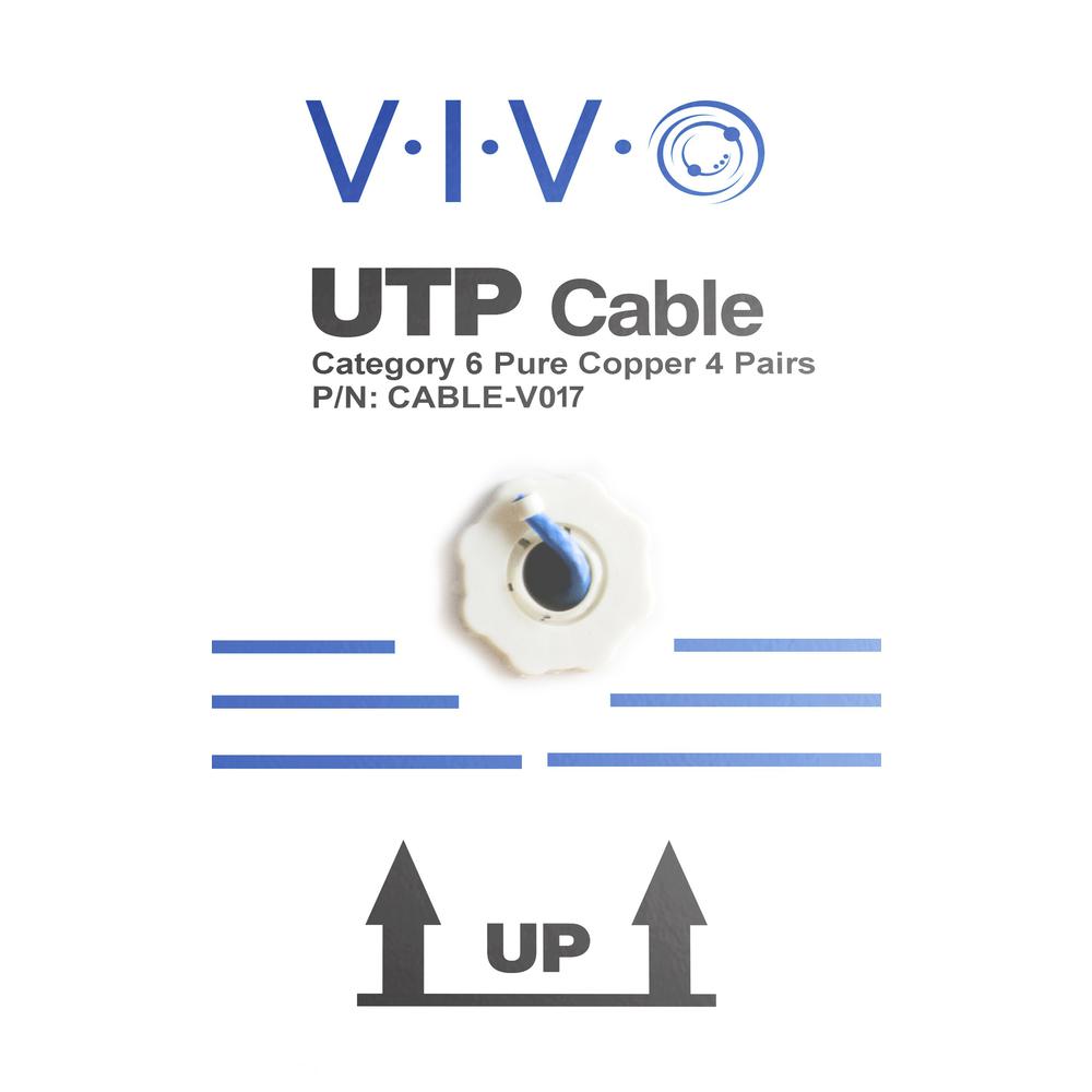 VIVO Blue 500ft Bulk Cat6, Full Copper Ethernet Cable, 23 AWG, UTP Pull Box, Cat-6 Wire, Indoor, Network Installations CABLE-V017. Picture 9