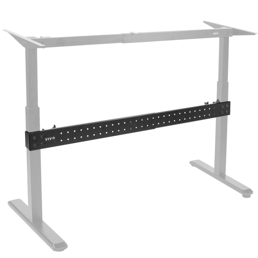 VIVO Black Universal Steel Clamp-on Desk Stabilizer Bar, Bracket Support System for Sit to Stand Desk Frames, DESK-STB01B. Picture 10