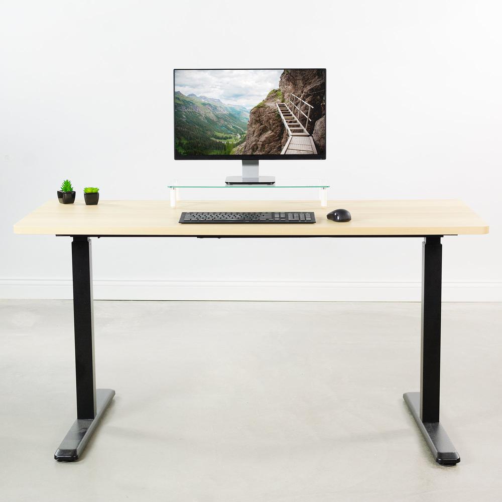 VIVO Light Wood 60 x 24 inch Universal Solid One-Piece Table Top for Standard and Sit to Stand Height Adjustable Home and Office Desk Frames, DESK-TOP60C. Picture 16