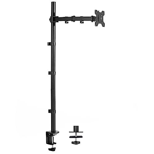 Extra Tall Single Monitor Desk Mount Stand 39 inch Pole. Picture 1