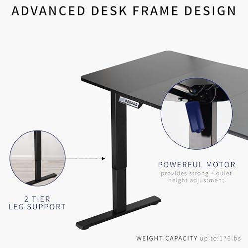 Electric Height Adjustable 71 x 30 inch Memory Stand Up Desk, White Dry. Picture 4