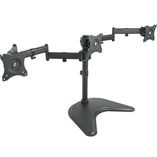 Triple Monitor Mount Fully Adjustable Desk Free Stand for 3 LCD Screens. Picture 1