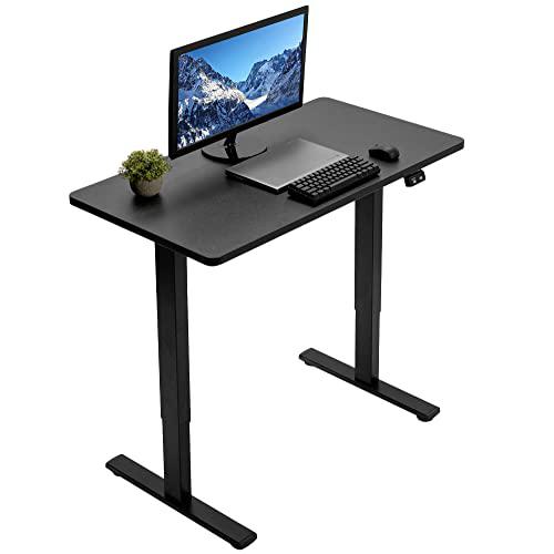 43-inch Electric Height Adjustable 43 x 24 inch Stand Up Desk, Black. Picture 1